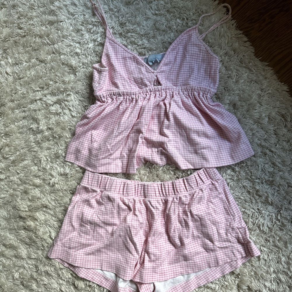 HILL HOUSE PINK GINGHAM PAJAMA SET